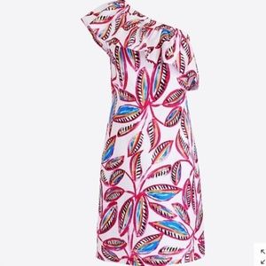 J. Crew Womens Ruffle Shoulder Dress
